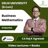Delhi University (B.Com) Business Mathematics Video Lectures By CA Raj K Agrawal (Pendrive + Books, 12 Months)
